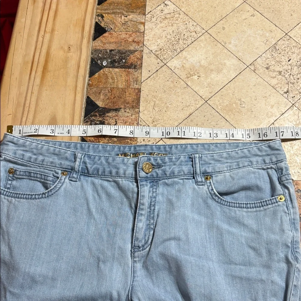 Michael Kors Light Blue Flare Jeans
